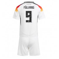 Camiseta Alemania Niclas Fullkrug #9 Primera Equipación para niños Eurocopa 2024 manga corta (+ pantalones cortos)